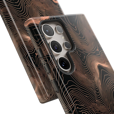 Mesa Elevation Contour · Tough Phone Case for Samsung · Black