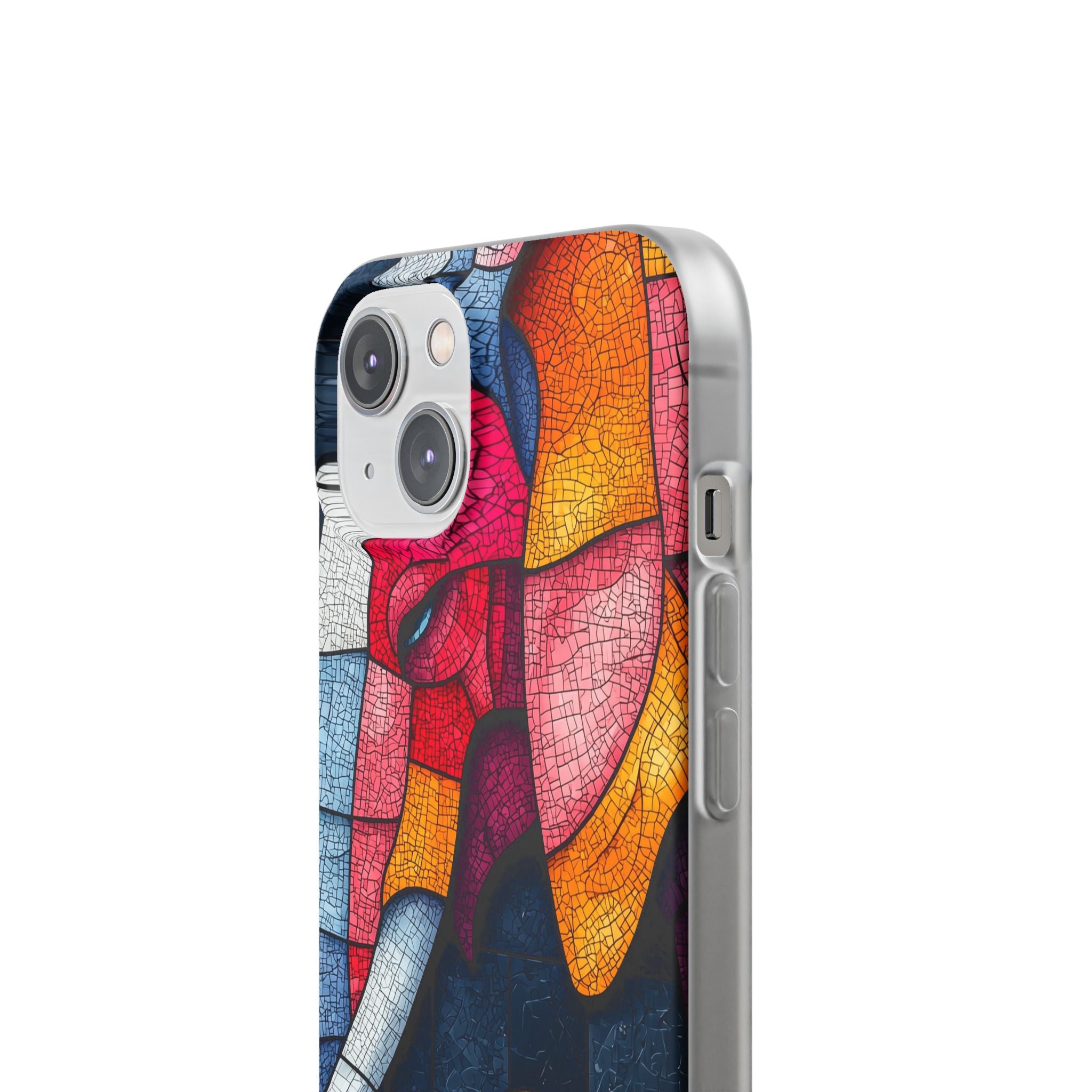 Elephant Mosaic iPhone 14 Case - Soft
