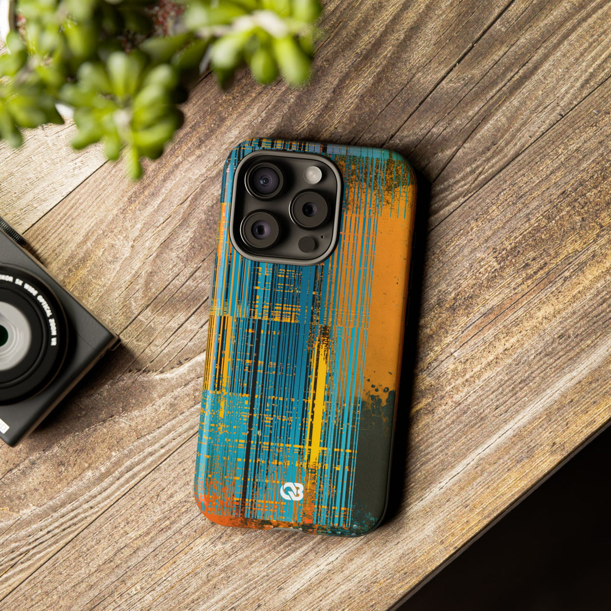 Cyber Glitch Stream · Tough Phone Case for iPhone · Teal