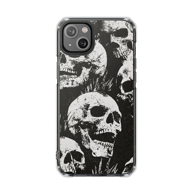 Punk Skull Riot · Clear Impact Magnetic Phone Case for iPhone · Black