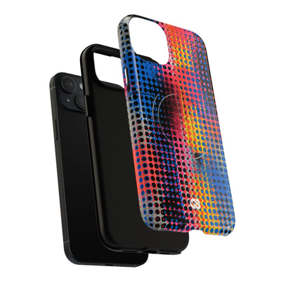 Chromatic Halftone Grid · Tough 2.0 Magnetic Phone Case for iPhone · Blue