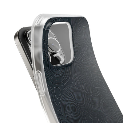 Black Lite Phone Case for iPhone - Obsidian Ridge Topo