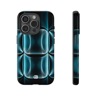 Cyan Core Matrix · Tough Phone Case for iPhone · Blue