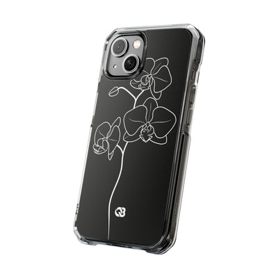 Black Impact MagSafe Phone Case for iPhone - Noir Alabaster Orchid