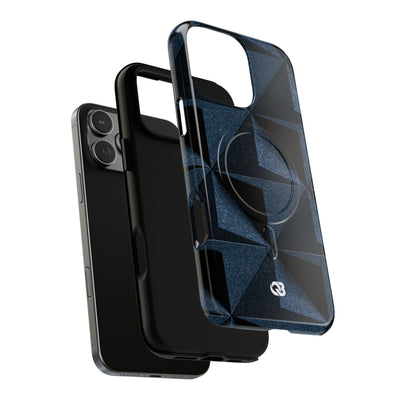 Blue Tough 2.0 Magsafe Phone Case for iPhone - Indigo Basalt Facets