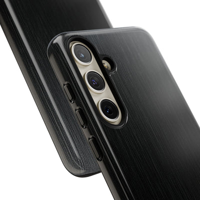 Obsidian Brushed Steel · Tough Phone Case for Samsung · Black
