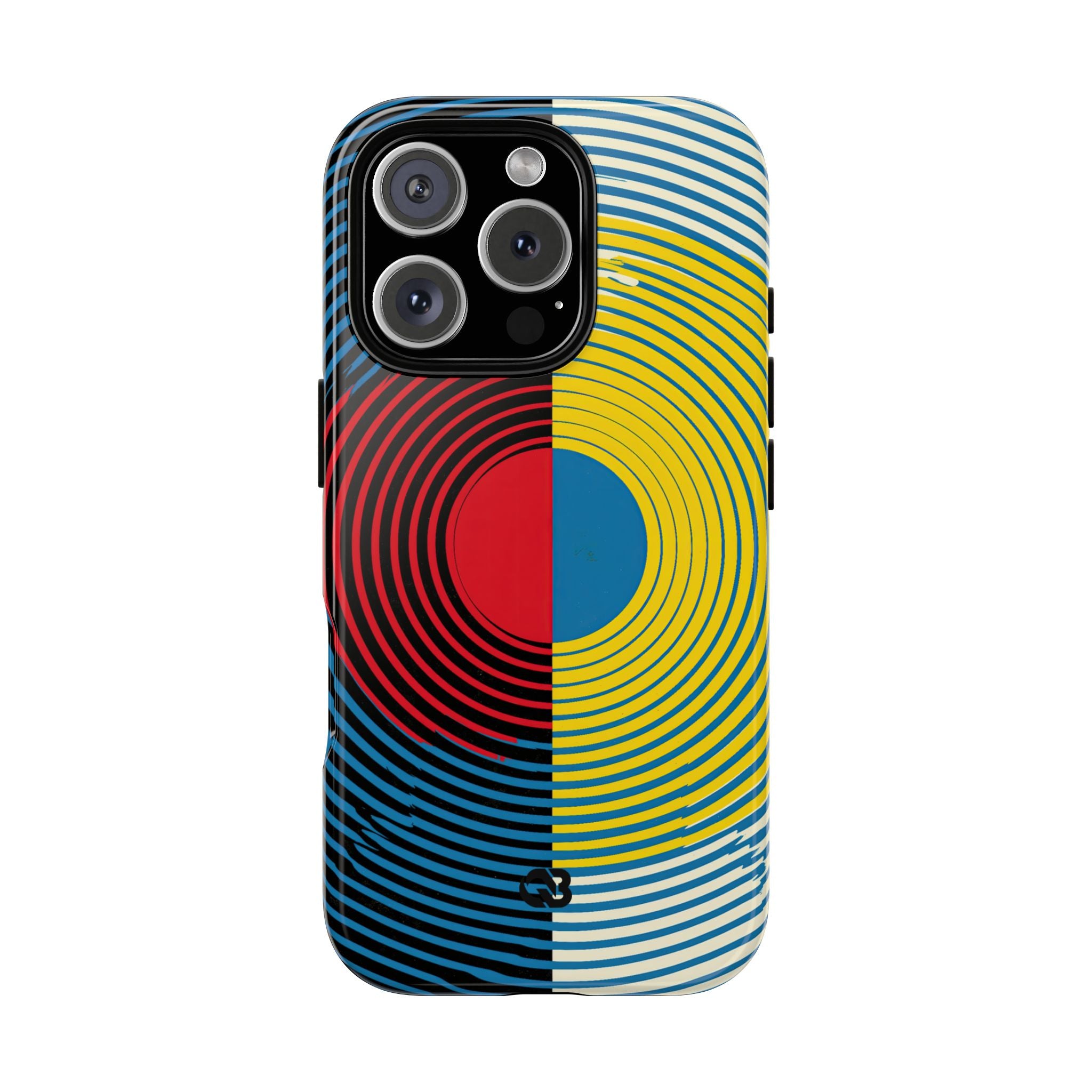 Blue Tough Phone Case for iPhone - Primary Circuit Orbit