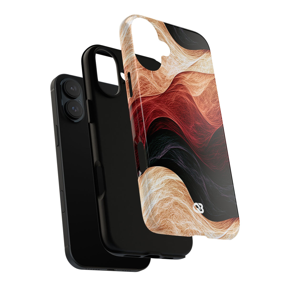 Ember Wave Dispersion · Tough Phone Case for iPhone · Red
