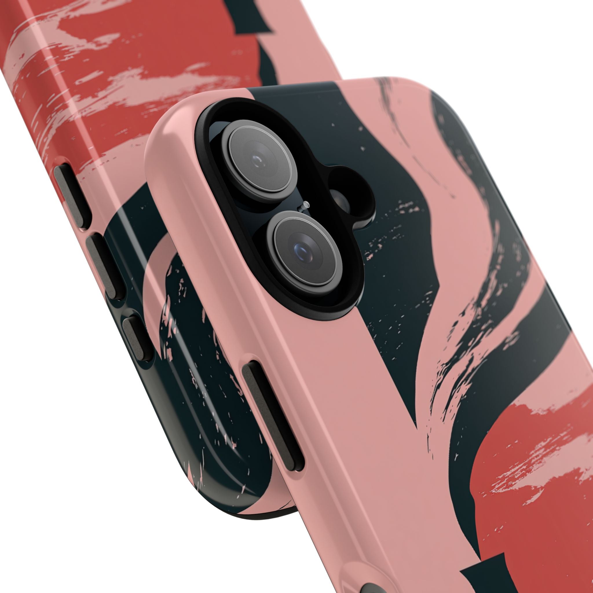Pink Tough Phone Case for iPhone - Cinder Rose Plume