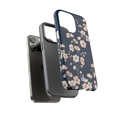 Midnight Plum Blossom · Tough Phone Case for iPhone · Blue