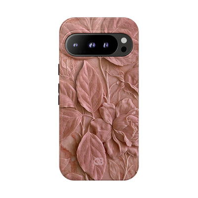 Blush Rose Relief · Tough Phone Case for Pixel ·  Pink