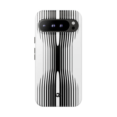 White Tough Phone Case for Google Pixel - Kinetic Mono Distortion