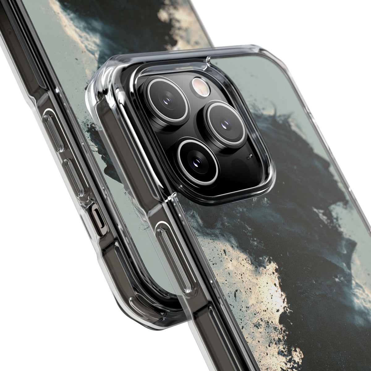 Ashen Dissolution · Clear Impact Magnetic Phone Case for iPhone ·  Black