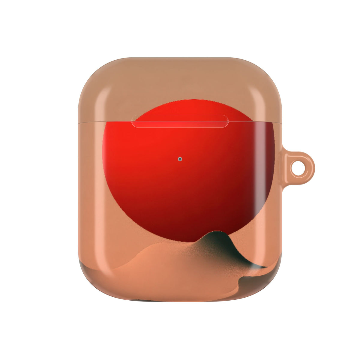 Crimson Sol Ridge · Hard Case for AirPods & AirPods Pro · Red