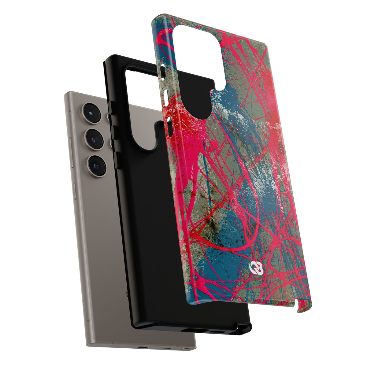 Neon Static Drip · Tough Phone Case for Samsung · Pink