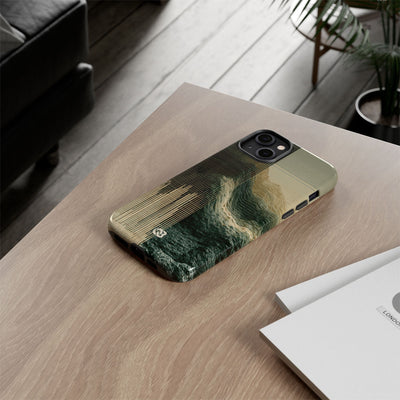 Orbital Topography · Tough Phone Case for iPhone · Green