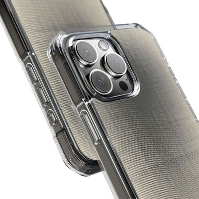 Beige Impact MagSafe Phone Case for iPhone - Carbon Screen Grid