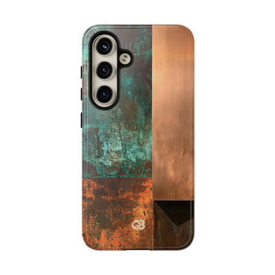 Teal Tough Phone Case for Samsung - Verdigris Copper Slab