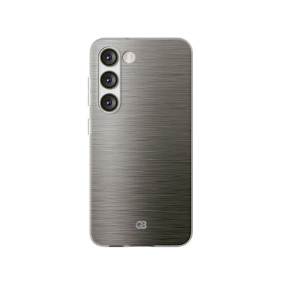 Grey Lite Phone Case for Samsung - Brushed Industrial Steel