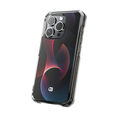 Black Impact MagSafe Phone Case for iPhone - Cobalt Crimson Flux