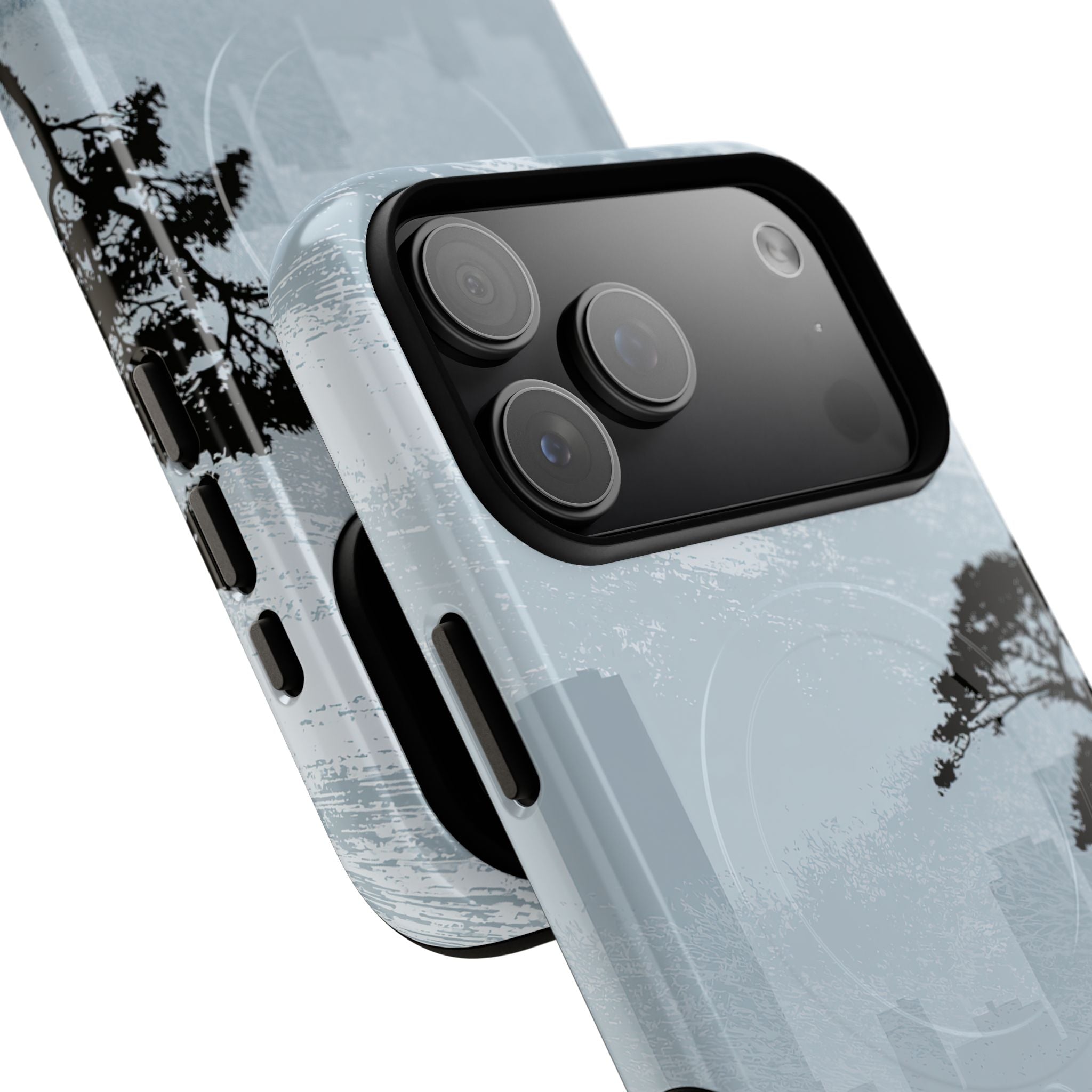 Grey Tough 2.0 Magsafe Phone Case for iPhone - Steel Slate Zen