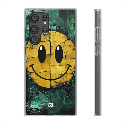 Fractured Yellow Grin · Soft Custodia per Samsung