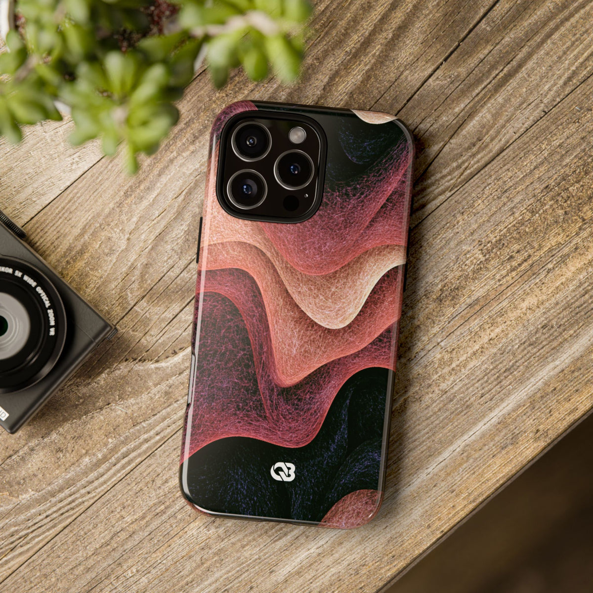 Rose Contour Waves · Tough Phone Case for iPhone · Pink