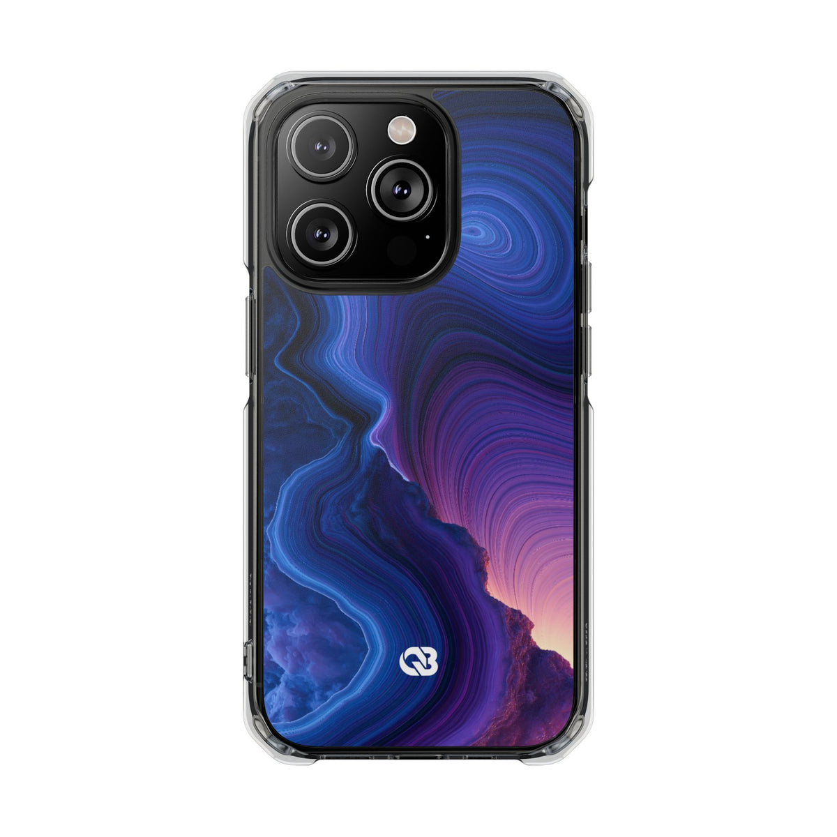 Radiant Strata · Clear Impact Magnetic Phone Case for iPhone · Blue