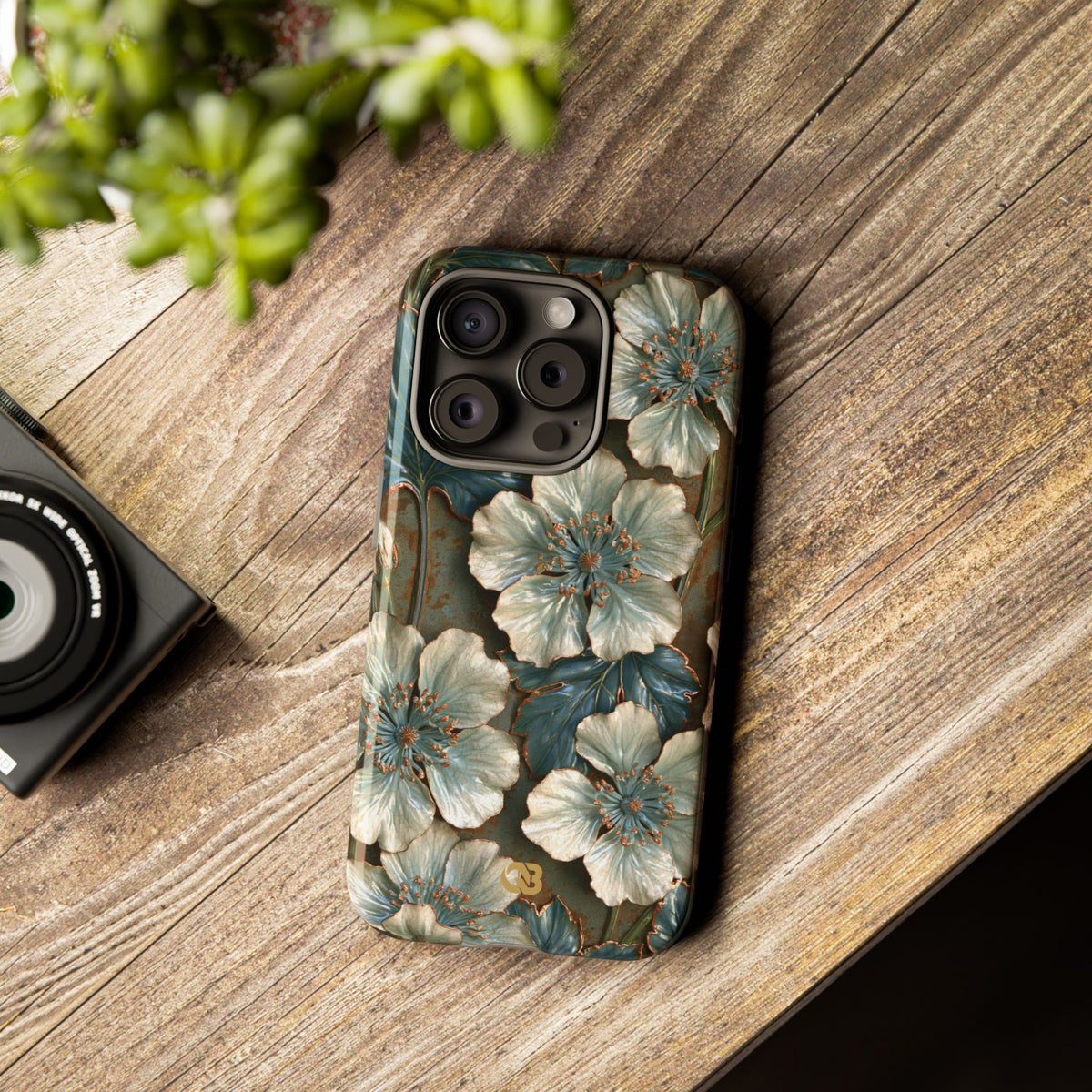 Gilded Blossom Reverie · Tough Phone Case for iPhone · Teal