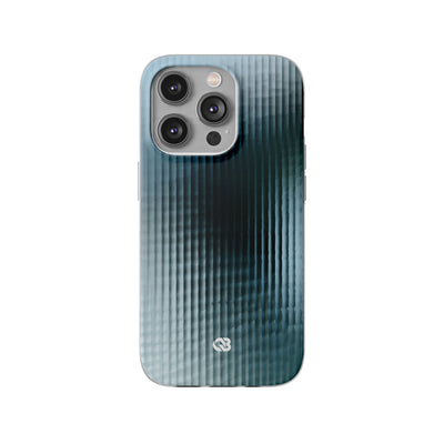 Blue Lite Phone Case for iPhone - Glacial Reeded Glass