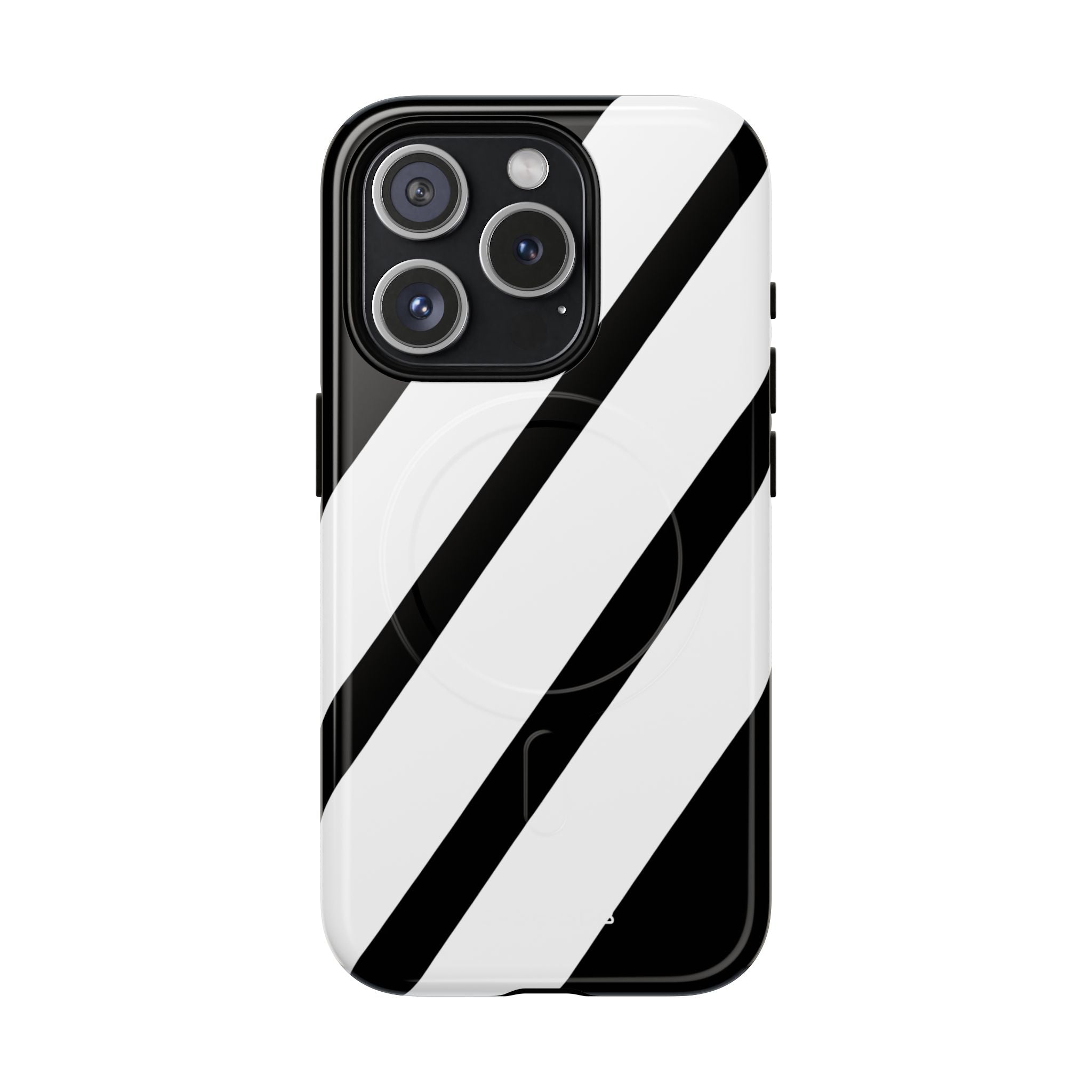 Diagonal Bands Noir iPhone 15 Pro Case - Tough+