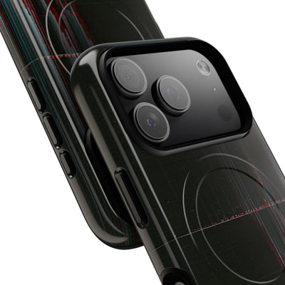 Black Tough 2.0 Magsafe Phone Case for iPhone - Corrupted Data Stream