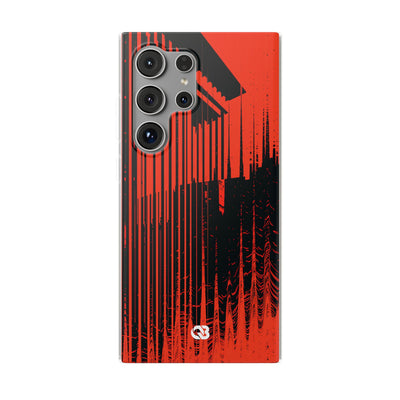 Red Lite Phone Case for Samsung - Crimson Brutalist Distortion
