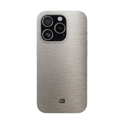 Brushed Silver Alloy · Lite Phone Case for iPhone ·  Silver