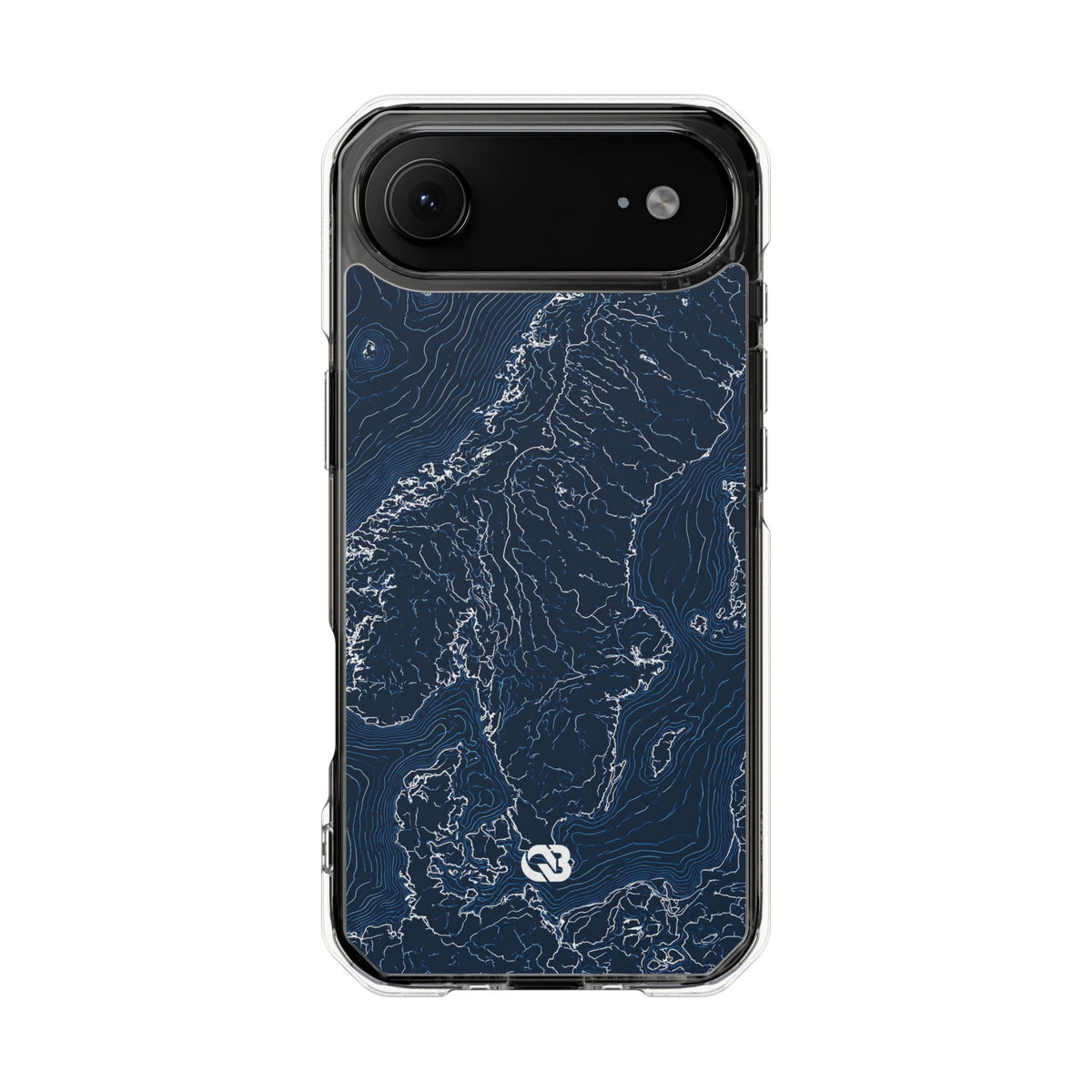Nordic Contour Chart · Clear Impact Magnetic Phone Case for iPhone · Blue