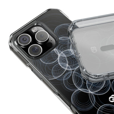 Black Impact MagSafe Phone Case for iPhone - Frosted Ring Matrix