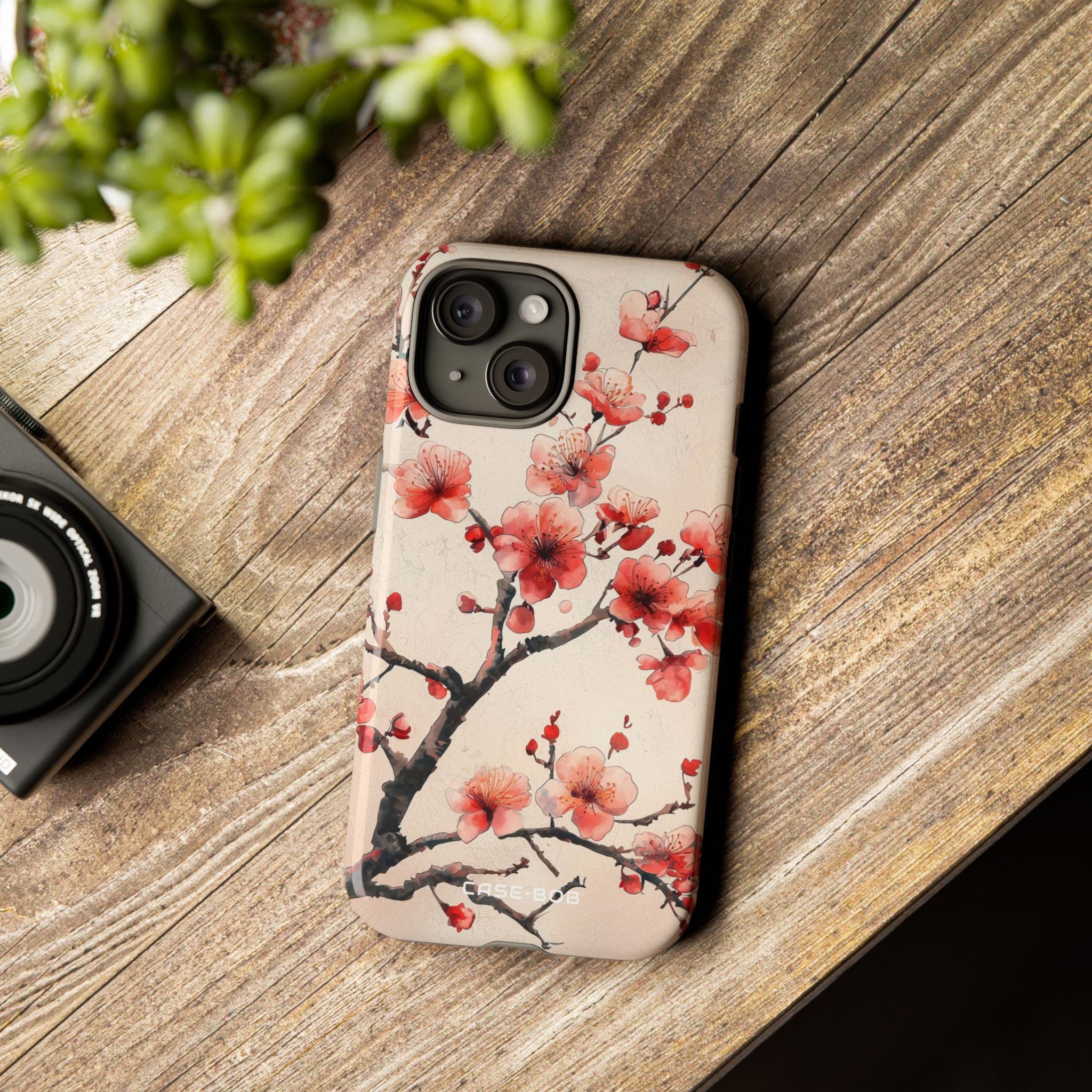 Blossom Shadow iPhone 15 Cover - Tough