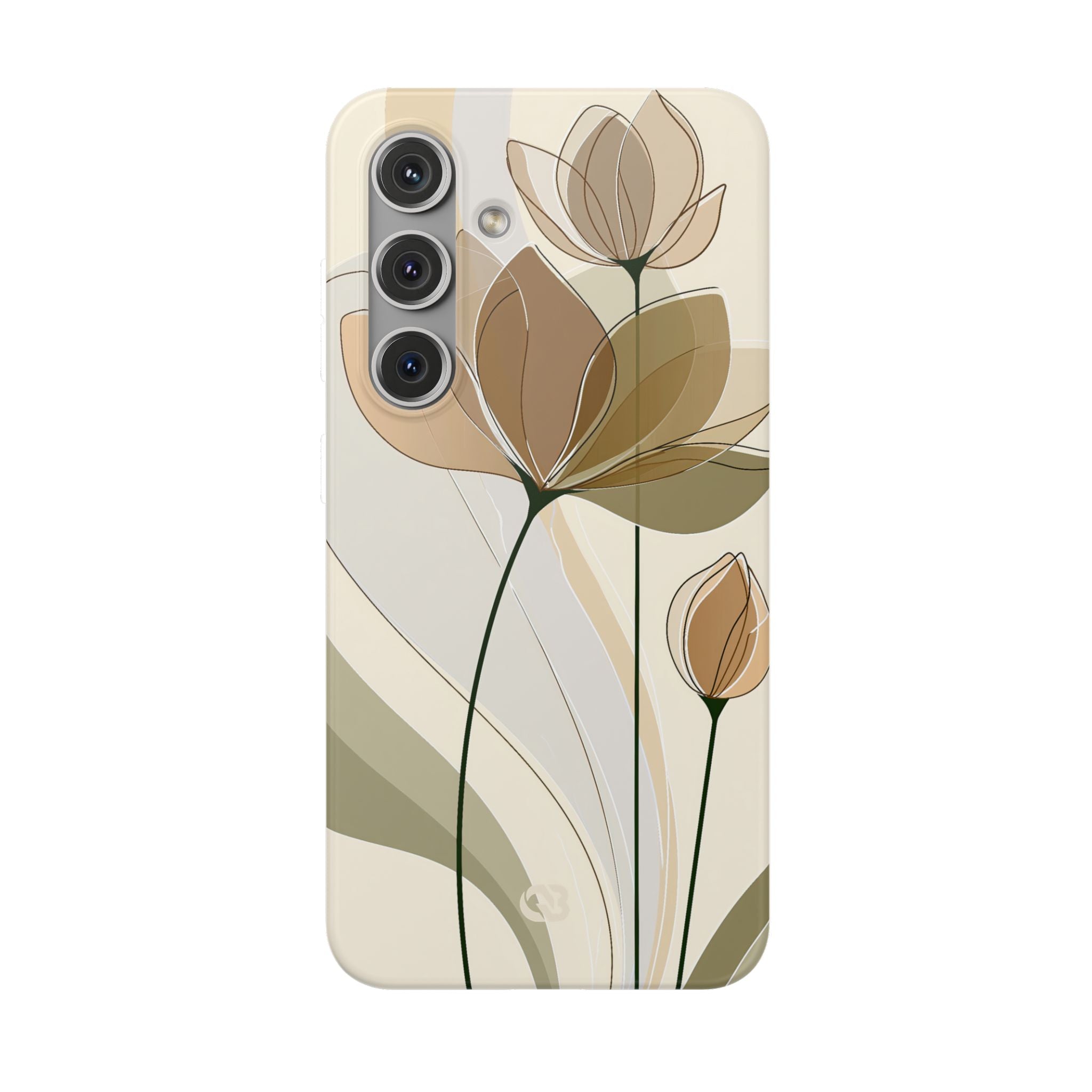 Beige Lite Phone Case for Samsung - Muted Ochre Petals