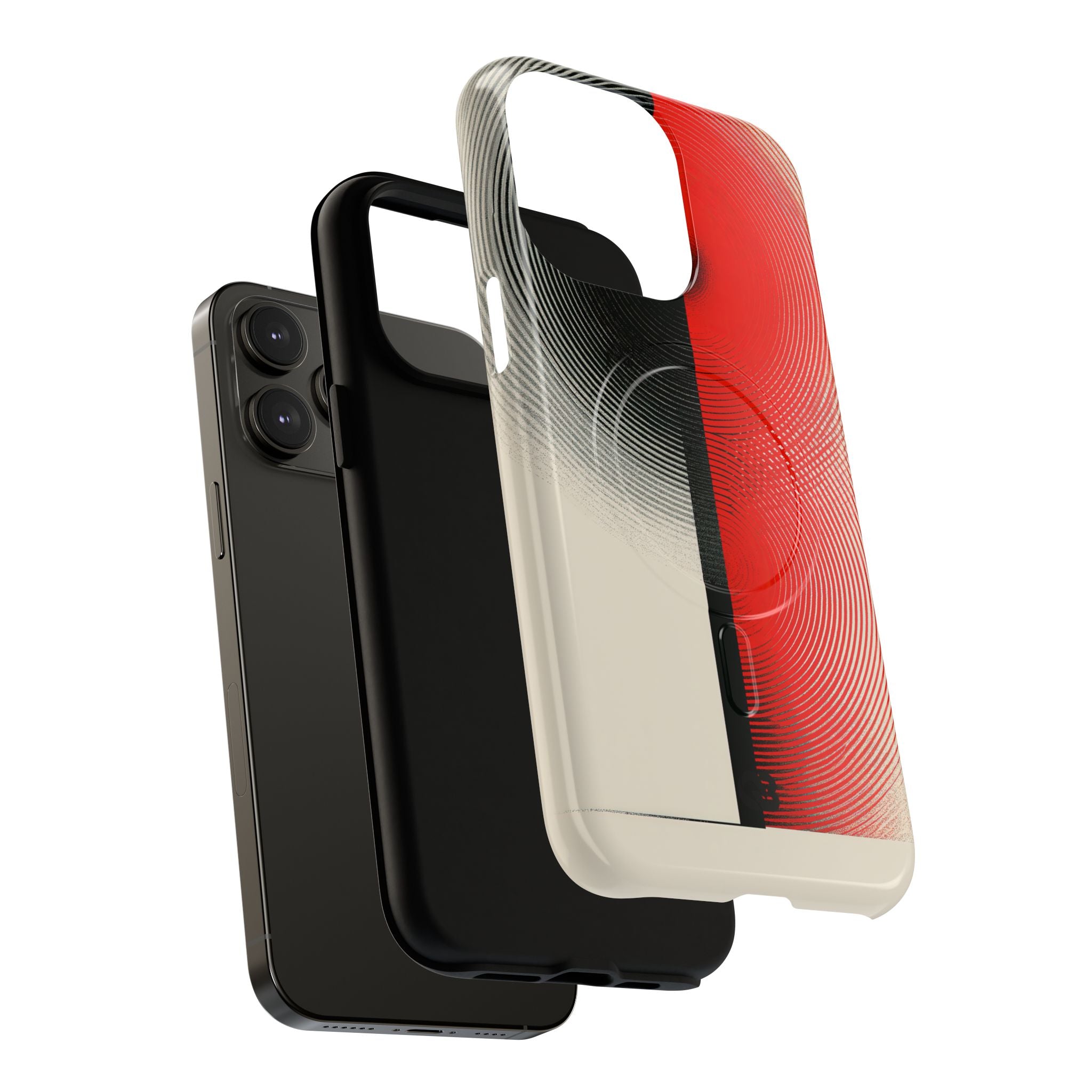 Red Tough 2.0 Magsafe Phone Case for iPhone - Split Signal Red