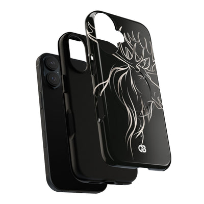 Nordic Moose Contour · Tough 2.0 Magnetic Phone Case for iPhone · Black