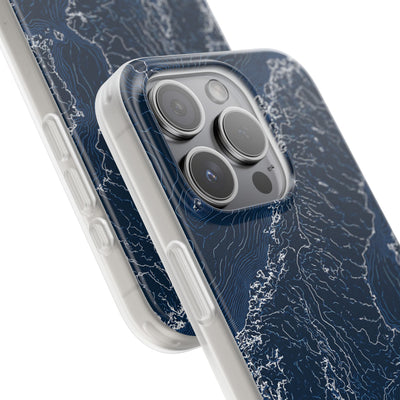 Nordic Contour Chart · Lite Phone Case for iPhone ·  Blue