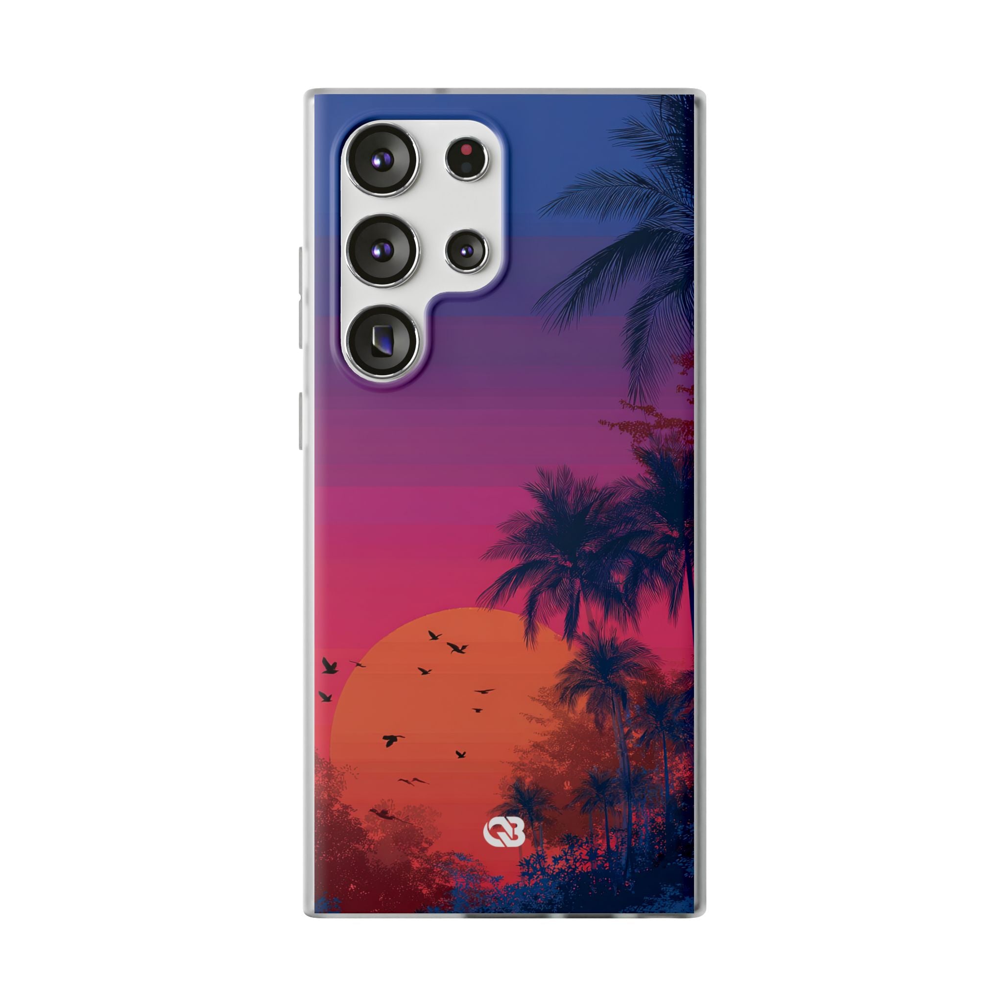 Neon Horizon Palms · Soft Handyhülle für Samsung