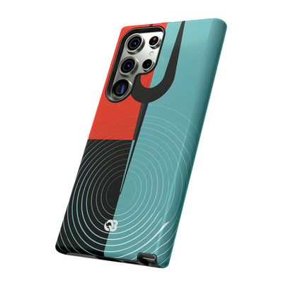 Teal Tough Phone Case for Samsung - Sonic Static Split
