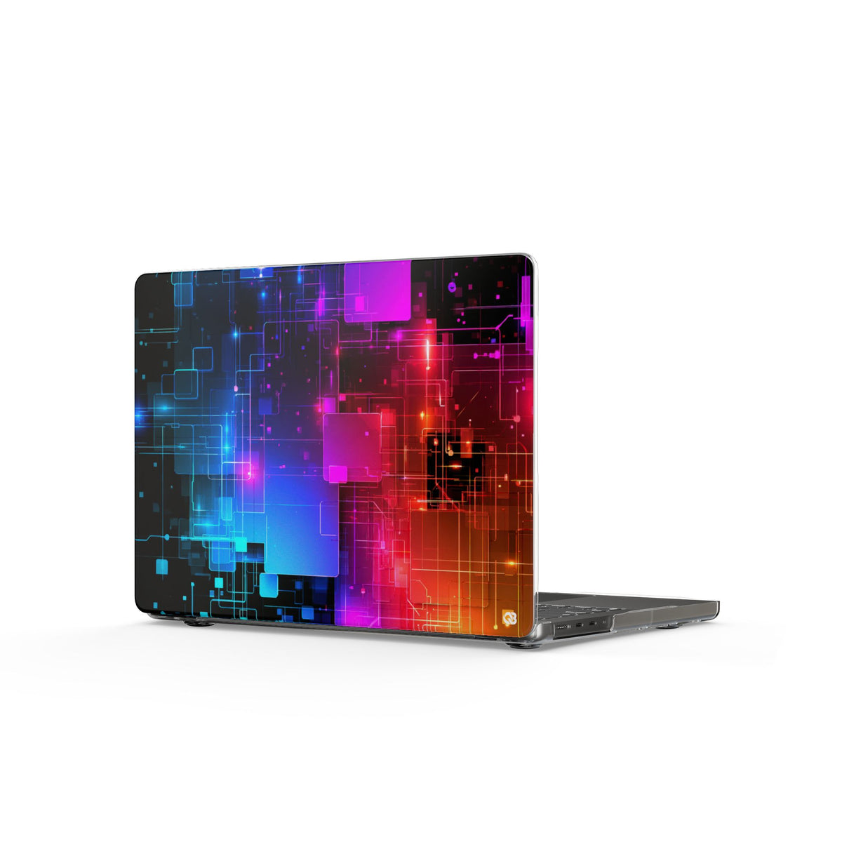 Spectral Circuit Grid · Clear Hard Case for MacBook · Black