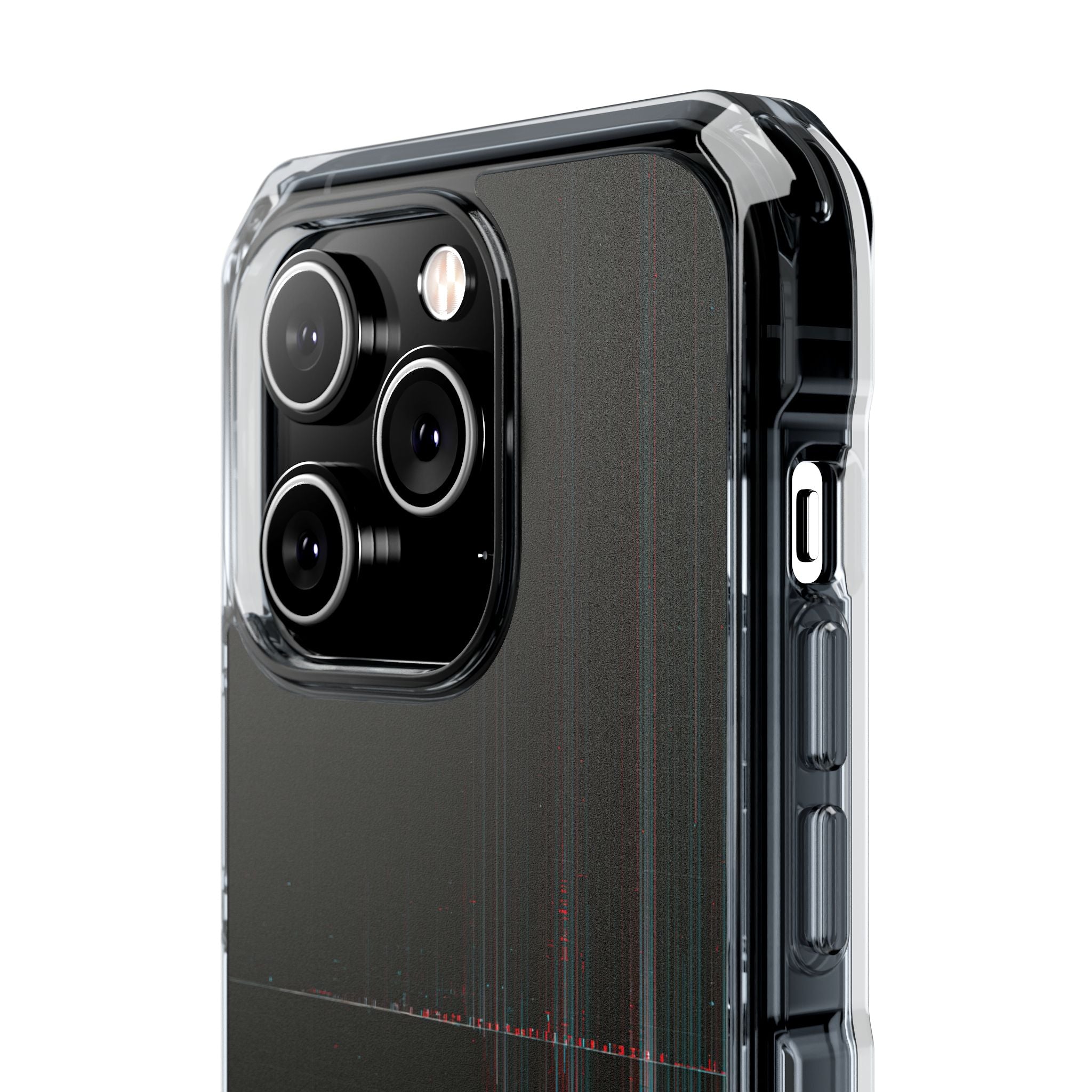 Black Impact MagSafe Phone Case for iPhone - Corrupted Data Stream