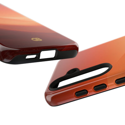 Orange Tough Phone Case for Samsung - Crimson Dune Gradient