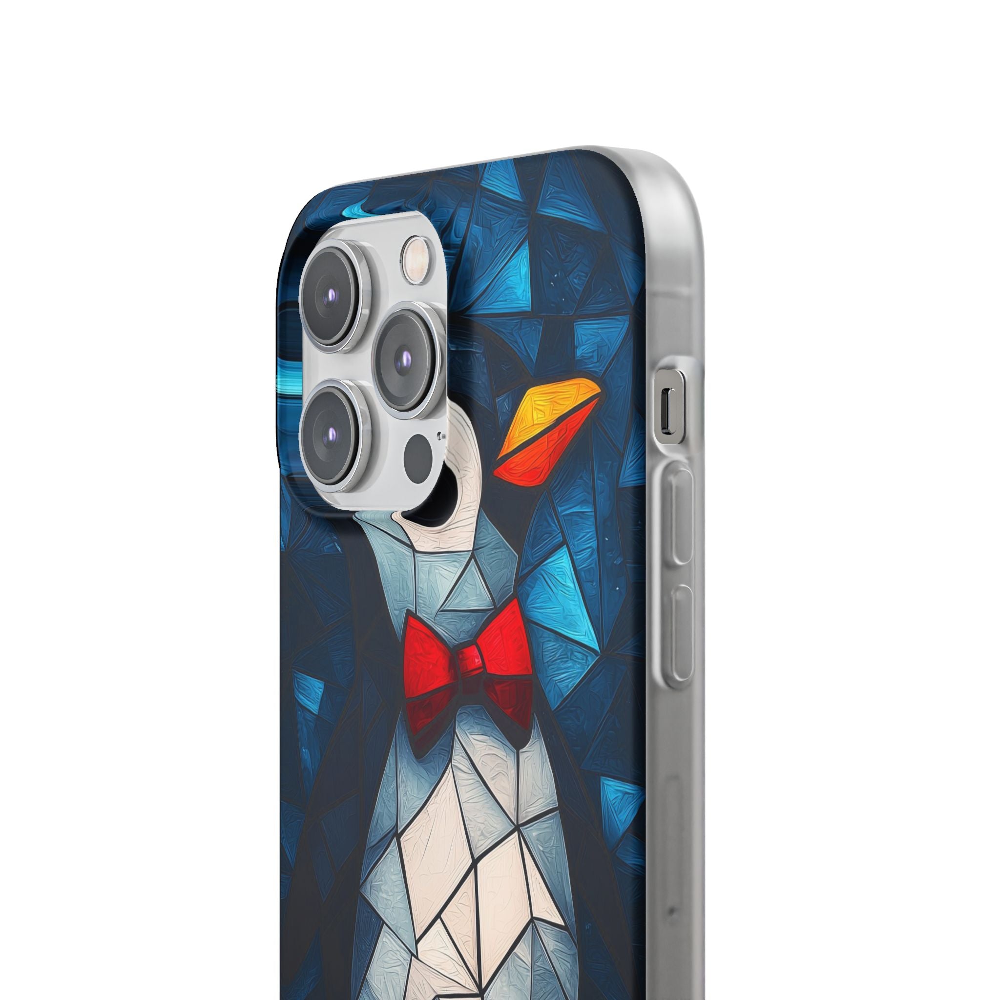 Mosaic Bowtie Penguin · Soft Phone Case for iPhone