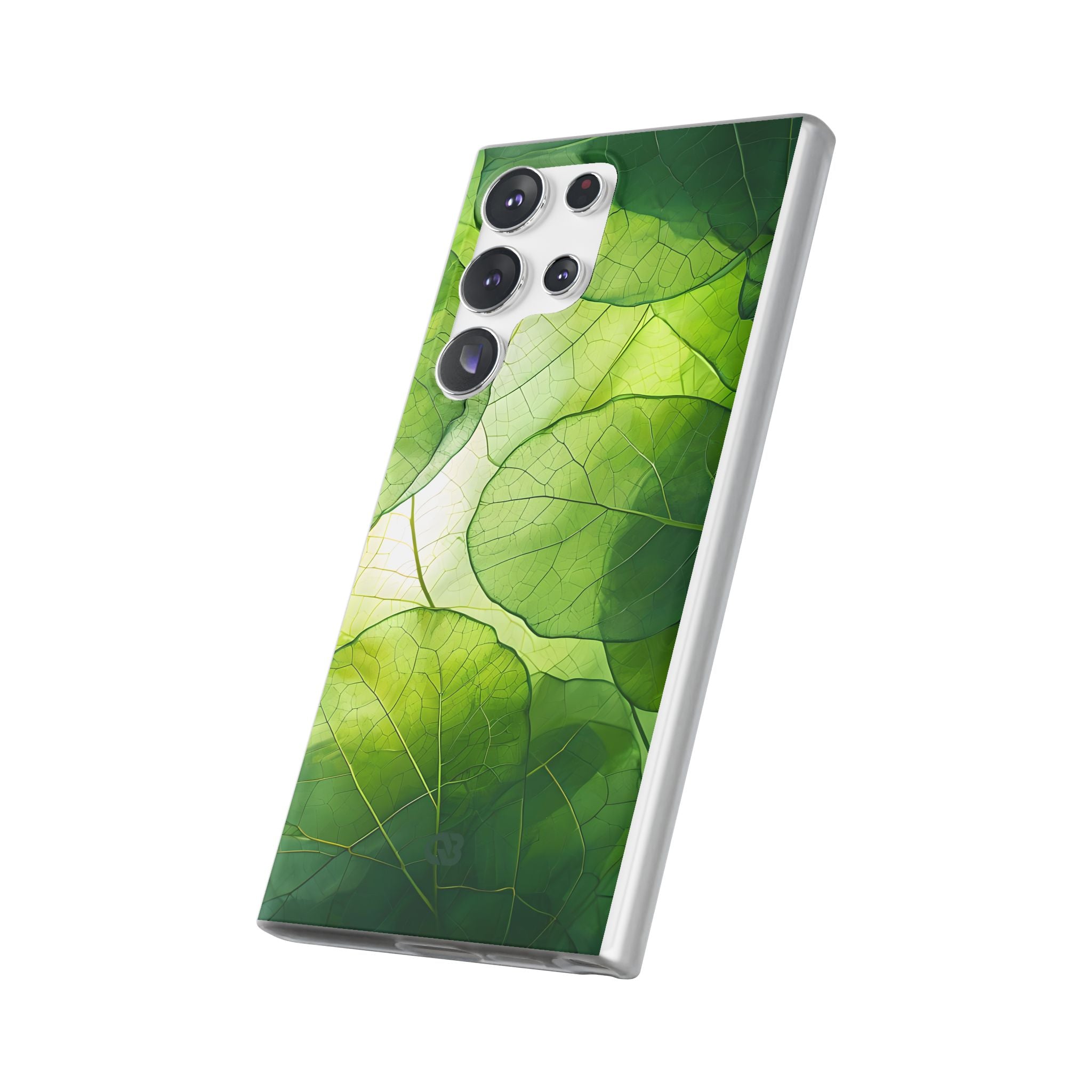 Emerald Leaf Veins · Soft Phone Case for Samsung