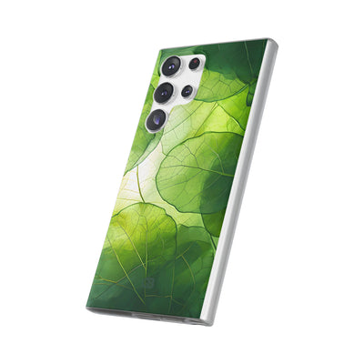 Emerald Leaf Veins · Soft Phone Case for Samsung