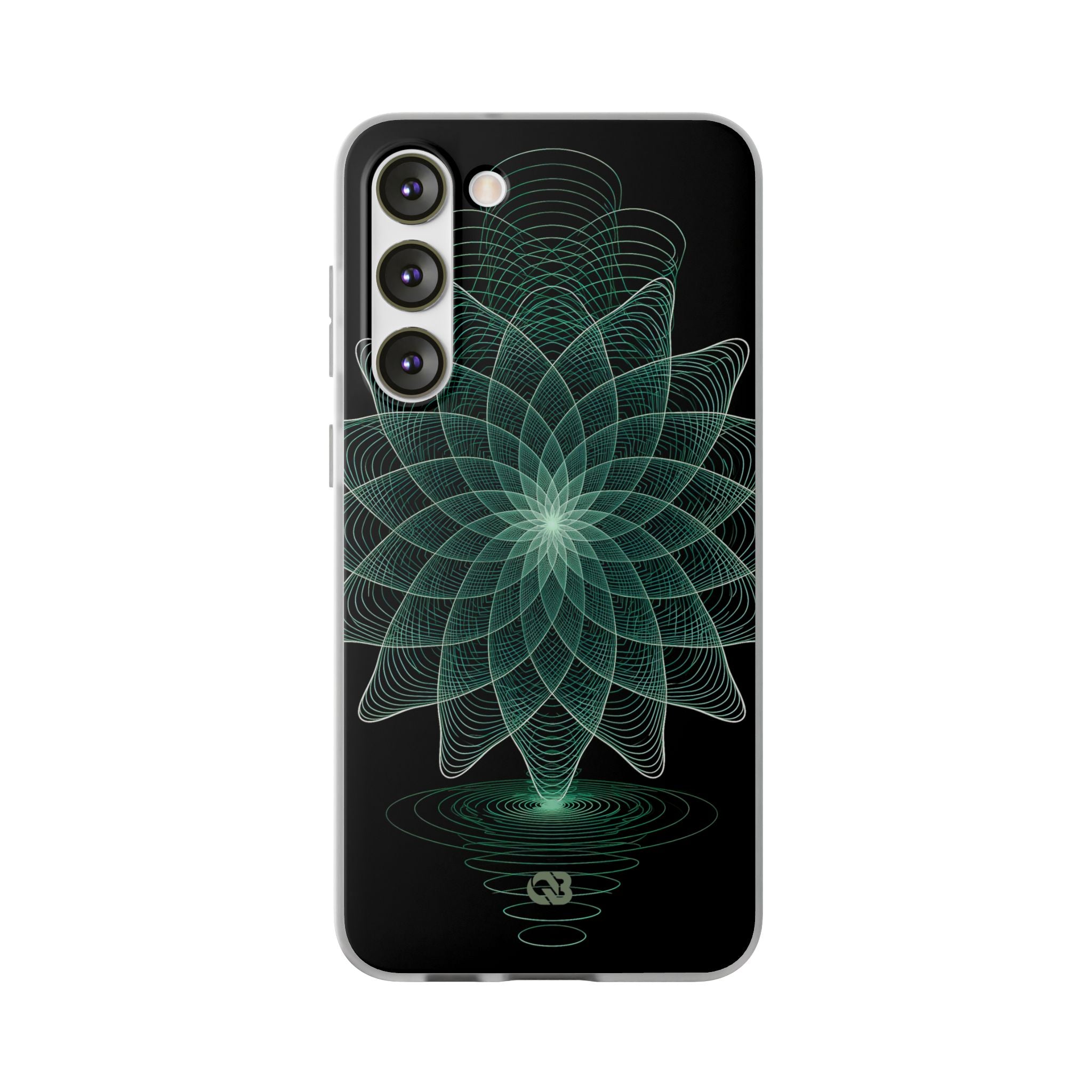 Green Lite Phone Case for Samsung - Cyan Signal Bloom